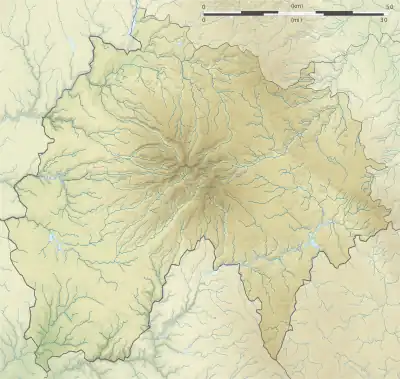 Voir sur la carte topographique du Cantal