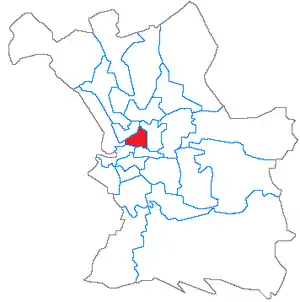 Localisation du Canton de Marseille-Les Cinq-Avenues