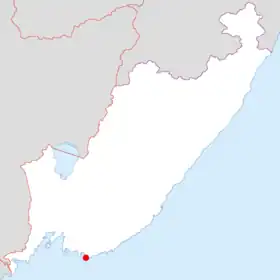 Position du cap Povorotny dans le kraï du Primorie.