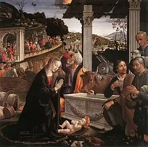 Adoration des bergers, 1485,chapelle Sassetti.