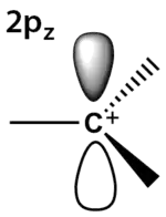 structure spatiale du carbocation