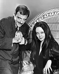 Morticia Addams et son époux.