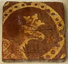 Carreau médiéval estampé de Laon.