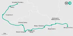 Voir la carte de la ligne.