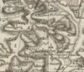 Carte de Sainte Colombe au XVIIIe&nbsp;siècle