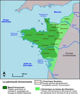 Carte de l'Armorique.