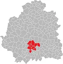 Situation du canton d'Argenton-sur-Creuse, dans le département de l'Indre, de 1790 à mars 2015.