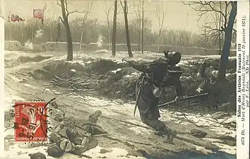 F. Levé, Mort d'Henri Regnault (Buzenval 19 janvier 1871) (Salon des artistes français de 1910).