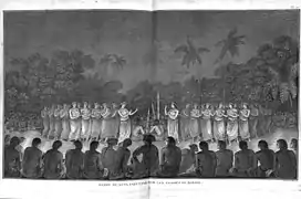 Danse de nuit exécutée par les femmes de Hapaee