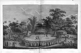 Réception du Capitaine Cook à Hapaee