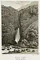 Vallée du Lys et cascade d'Enfer au milieu du XIXe siècle par Joseph Latour conservé par Rosalis.