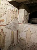 Confessio : fresque des martyrs.