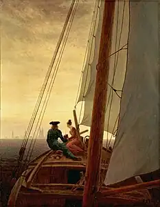 Caspar David Friedrich, À bord du voilier, 1818.