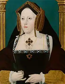 Catherine d'Aragon, reine consort d'Angleterre.
