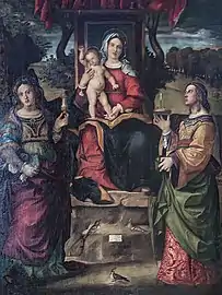 Madonna col bambino tra le Sante Maddalena e Lucia,  par Bartolomeo Montagna