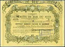 illustration de Compagnie des chemins de fer du Midi et du Canal latéral à la Garonne