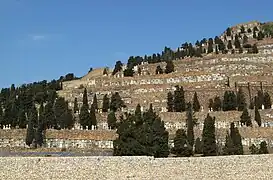 Le cimetière de Montjuïc de style moderniste, sur le versant sud.