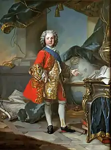 Le dauphin Louis, dans un cabinet d'étude, Louis Tocqué.