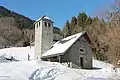 Chapelle Saint-Pierre (1823-1825) du col de Tamié (hiver 2017)