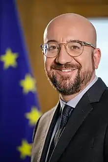  Union européenne :  Charles Michel, Président du Conseil européen.