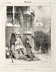 Hiver 1836, lithographie, Cleveland Museum of Art.