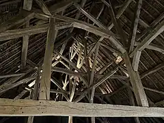 Charpente de l'ancien dortoir des moines