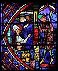 Apollinaire nourri par l'Ange en prison.