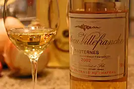 Un verre de Sauternes.