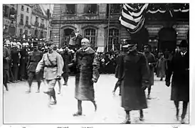 Visite du président Woodrow Wilson et du général Pershing en 1918