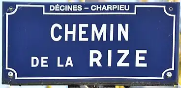 Chemin de la Rize, Décines-Charpieu.