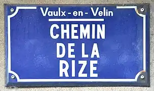 Chemin de la Rize, Vaulx-en-Velin.