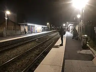 Voies et quais vers Massy.