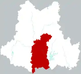 Localisation de Zēngdū Qū