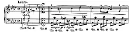  Premières mesures du Nocturne en la bémol opus 32