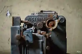 Vue de la partie supérieure de la Cinemeccanica Victoria VI-C.