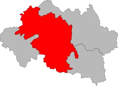 Carte de la première circonscription de l'Allier de 1958 à 1986