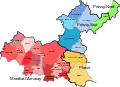 Cantons et communes de la 12e circonscription législative des Yvelines en 2012.