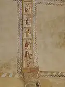 Peinture représentant un calendrier agricole (de janvier en bas à juin en haut).