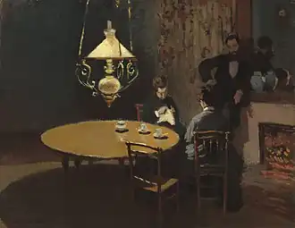 Claude Monet:Intérieur, Après dîner (chez les Sisley), 1868-1869, National Gallery of Art (Washington)