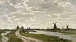 Moulins près de Zaandam, Claude Monet, 1871, Walters Art Museum.