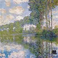 Peupliers au bord de l'Epte par Claude Monet (huile sur toile National Gallery of Scotland)