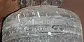 Eglise de Boisredon, texte gravé sur la cloche