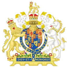 Armes du royaume d'Angleterre de 1689 à 1694.