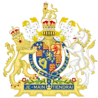 Armes du royaume d'Angleterre de 1694 à 1702.
