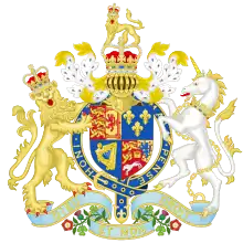 Armoiries de 1760 à 1801 du roi George III de Grande-Bretagne.