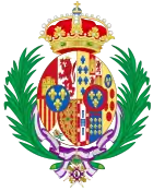 Armoiries en tant que « princesse des Asturies » (1935-1941)[Information douteuse].