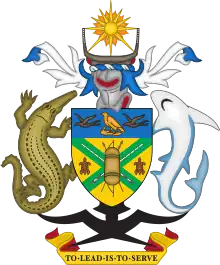 Support à dextre : Crocodile. Îles Salomon.