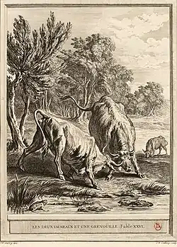 Image illustrative de l’article Les Deux Taureaux et une grenouille