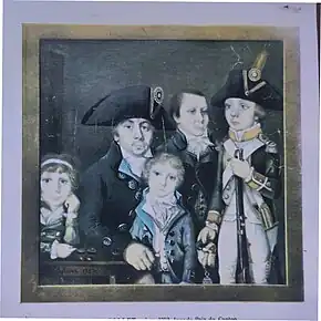 Charles Collet, adulte à gauche, fermier à La Borde au début de la Révolution, puis juge de paix du canton de Lenoncourt