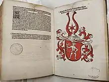 Ouvrage avec lettres rubriquées à la main, dans Concordantia Astronomiae, texte imprimé de 1490.